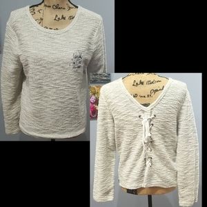 Roxy Lace Up Sweater medium
